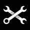 Two crossed wrenches vector icon