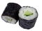 Two cucumber maki rolls