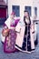 Two cute ladies in the Armenian folk clothing