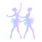 Two cute vector ballerinas