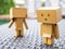 Two Danbo dolls play good feeling together