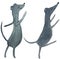 Two dancing cartoon rats on a white background. watercolor illustration for design of posters, prints, cards, magazines