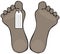 Two dead feet with a toe tag