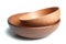 Two deep wooden bowls