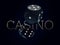 Two dices casino gambling template concept., clipping path included