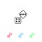 Two Dices icon flat