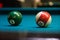 Two different balls for billiard