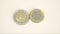 Two different German Euro coins on the table