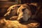 Two dogs sleeping together. Generate Ai