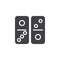Two dominoes vector icon