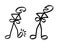 Two Drawn Stick Men About To Start A Strife