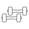 Two dumbbells icon, outline style