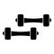 Two dumbbells icon, simple style