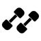 Two dumbbells icon, simple style