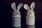 Two Easter rabbit knitted gifts for the holiday