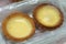 Two egg tart pastry cakes