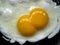 Two egg yolk