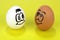 Two eggs smiley face