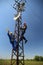 Two electricians install 5G telecommunications system