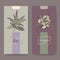 Two elegant labels with peppermint and eucalyptus bouquet color sketch.