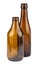 Two empty brown bottles