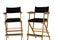 Two empty director\'s chair over white background