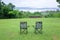 Two empty  folding chairs for Outdoor Camping