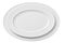 Two empty white oval plate isolated