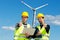 Two Engineers in a Wind Turbine Power Station