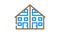 two family house color icon animation