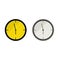 two fancy minimalistic wall clocks  design element