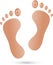 Two feet with smile, Two feet, foot care and podiatry logo
