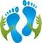 Two feet and two hands, foot care and massage logo