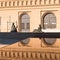 Two female bronze sculptures in Pilar Square, Zaragoza, Spain. Copy space for text.