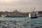 two ferries travel on the goldenhorn in Istanbul