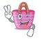 Two finger Beach picnic bag on character shape