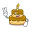 Two finger birthday cake character cartoon