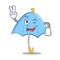 Two finger blue umbrella character cartoon