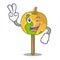 Two finger candy apple character cartoon