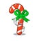 Two finger candy cane isolated in the character