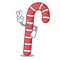 Two finger candy canes character cartoon