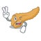 Two finger pancreas character cartoon style