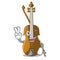 Two finger violin in the shape cartoon wood