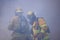 Two Fireman Engulfed in Smoke