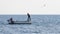 Two fishermen catch fish, Ulcinj Riviera