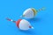 Two fishing floats. Accessories for hobby and leisure