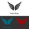 two flaps of eagle wings great for logo icon