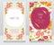 Two floral colorful cards, can be used as business cards for country shop
