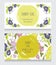 Two floral colorful cards, can be used as business cards for country shop