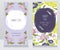 Two floral colorful cards, can be used as business cards for country shop